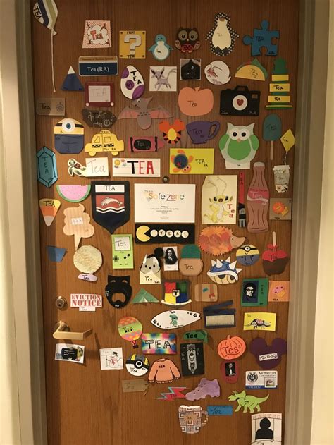 Made with cardstock, sharpies, posca paint markers, and patience. . Door decs ra